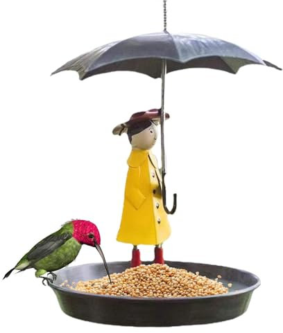 Futterspender für Wildvögel – Hänge-Set, hängende Vogelwanne | Futterstation für Vögel Deluxe Feed Garden, Futterstation für Vögel im Freien, U-Spender