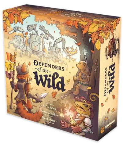 Outlandish Games: Defenders of the Wild Fantasy Area Control Board Game Cooperative Game Powered by Animal Cards Against Machines Age 14 Years 1-4 Players