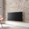 Lynwood Horizontal Radiator Flat Panel Matt Black Single Double Bars Modern Heating Radiator System – Interior Central Heating Kitchen Living Room Bedroom Radiators (600mm x 1158mm - Double)