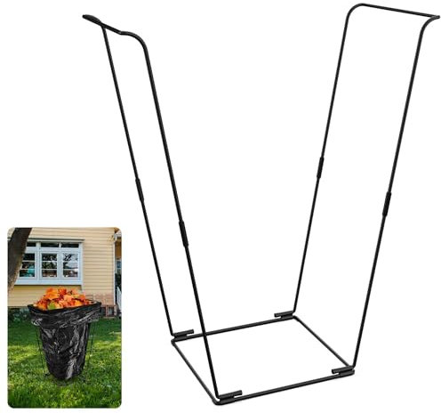 hssopa Cubo de basura, soporte para bolsas de basura, soporte para bolsas de basura de jardín, colocación de marco de 30-45 galones (XXXXL, general)