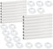 8X White Plastic Radiator Pipe Covers & Collars - 15mm, Set of 8 Pipe Covers & Collars, Easy Snap-On Installation, Heat-Resistant, Perfect for Radiator, Heating, Water, Gas, or Drain Pipes (16)