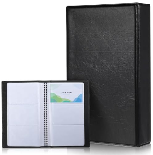 Visitenkarten Aufbewahrung für 300 Karten, Unisex Visitenkartenbuch, Platzsparende Visitenkartenmappe für Büro, PU-Leder visitenkartenetui, Ideal für Praxis Visitenkartenbuch Kundenkarten Kreditkarten