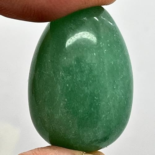 arana's - Œufs en pierre naturelle polie - Œuf de poche 3 x 2 cm - Protégez-vous - porte-bonheur - Pierres et cristaux naturels de guérison méditation (Aventurine verte)