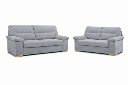 DUPI Sofá Star Pro | Conjunto 2 sofás de 3 + 2 plazas | 1 Sofá 3 plazas 190x100x90 cm | 1 Sofá 2 plazas 160x100x90 cm | Gris