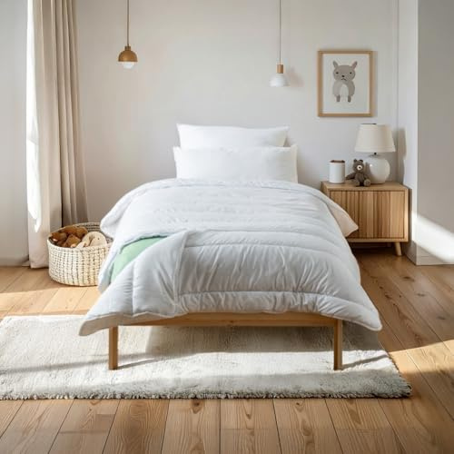 Bleu Câlin Piumino KBOB30EVOLDMIFI, Poliestere, Bianco, Singolo, 140 x (150+50) cm