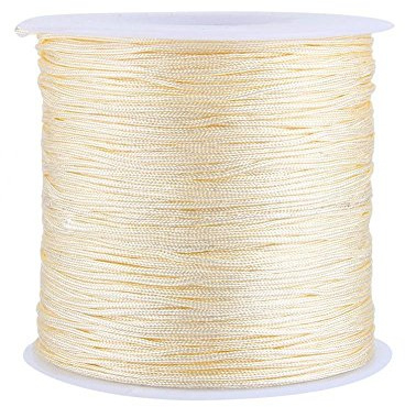 Haofy nylonrep 08 mm, 100 m, för gör-det-själv-smycken, armband, motståndskraftiga och icke-flimrande halsband lämpliga för smyckestillverkning och hantverk