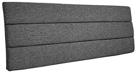 HAIPENG Rückenlehne Bett Kissen Ohne Kopfteil Polster Leinen Weich Kopfstütze Gepolstert Lendenwirbel Pads, 4 Farben, 12 Größen (Farbe : Dunkelgrau, größe : 180x5x60cm)