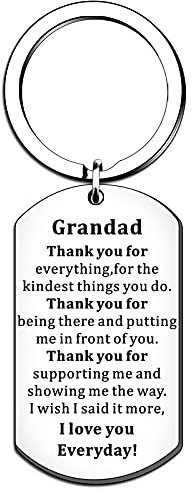 QMVMV Schlüsselanhänger für Großvater, Opa von Enkelkindern, Enkelin, Enkelsohn, Weihnachten, Erntedankfest, Geburtstagsgeschenke