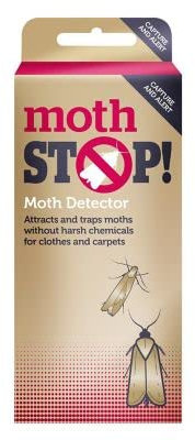 lakeland Moth Stop Clothes & Carpet Moth Detector & Trap – Active Up To 8 Weeks Captures Moths