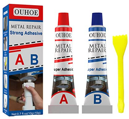 Niktule Colle Métal | pâte réparation en Fonte Magic Metal - Pâte réparation métal Soudure à Froid rési à la Chaleur Industrielle 30g pour Le métal, Le PVC, Le