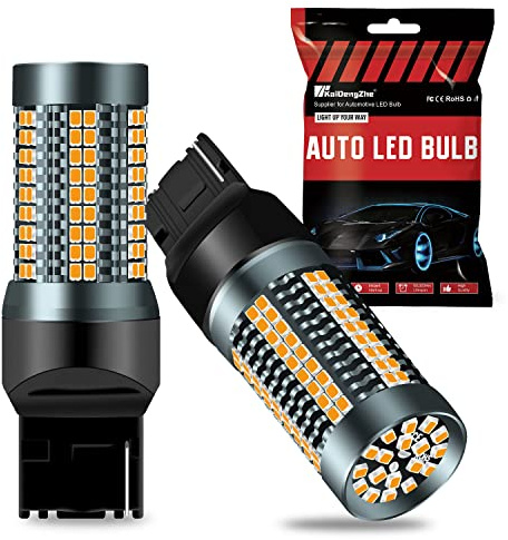 7440 LED Lampadina Indicatore di Direzione, 2022 Aggiornata 3020-126SMD Lampadina LED Senza Errori CANBUS Giallo Ambra 3200LM 25W per T20 7440NA 7441 W21W WY21W Sostituzione Lampadina (2 PZ)