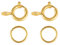 ALEXCRAFT 40 Stück Sterling Silber 925 Kettenverschluss Federverschlüsse, 18 Karat Vergoldet Federschnalle mit Offenen Biegeringe für Armbänder Halskette Verlängerungskette Schmuckherstellung (5mm)