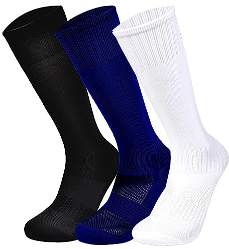 Marchare Boys Soccer Socks Toddler Football Socks Knee High Solid Sports Socks For Boys Girls