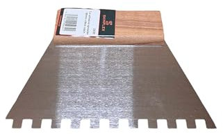 Square Notched Adhesive Spreader Tiling Tile Grout 180mm Glue LVT Wood Flooring Small Spreading Tool for adhesives, 8mm Notch