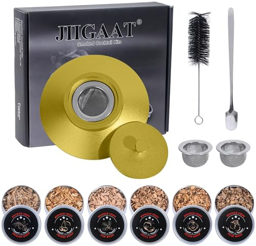 Cocktail Smoker Kit-6 Flavors Wood Chips Bourbon Smoker kit Whiskey Smoker Infuser kit for Him-Drink Smoker kit, Old Fashioned Smoker Gifts for Men/Father's Dad/Husband/Best Friend/Christmas/Party