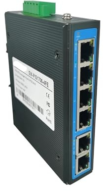SOEWGAIJI Switch Poe Industriale a 6 Porte Switch Ethernet 10/100M Switch di Rete a 4 Porte Poe e 2 Porte RJ45