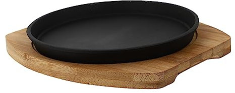 Garneck Plancha Asar Sartén Filete Utensilios Parrilla Restaurante Hierro Diseño Bandeja Redondeado