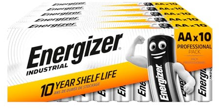 40 Batterie Energizer Industrial AA - Pile Stilo Lunga Durata per Dispositivi Elettronici Torce Elettriche Telemetri Strumenti di Misurazione Piccoli Dispositivi Medici