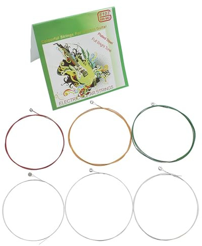 Pack De 6 Cuerdas De Guitarra E Set Coloridas Cuerdas Para Principiantes Conciertos Para Principiantes Profesionales Cuerdas