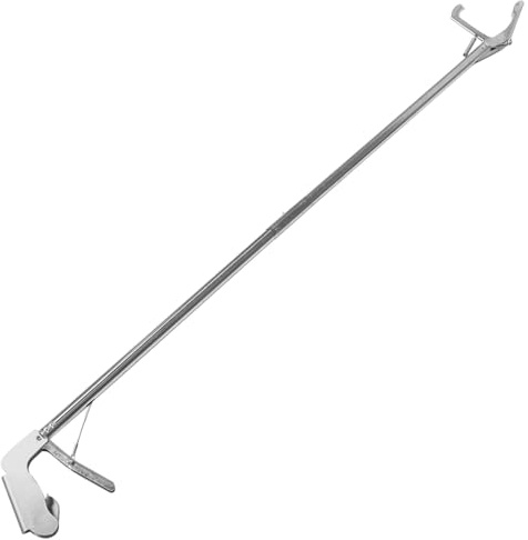 DIYEAH Pinza para Serpientes de Acero Inoxidable 1,2 M Plegable Bloqueo, Abrazadera Antideslizante Curvada para Captura Segura en Jardinería y Manejo de Reptiles