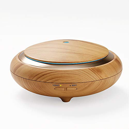 Promed AL-150 WS Aroma Diffusor 150 ml, Ultraschall Aroma Diffuser Holzoptik mit 7 Farben LED Licht, Humidifier, Aromatherapie, elektrische Duftlampe für Nagelstudio, Zuhause, Büro