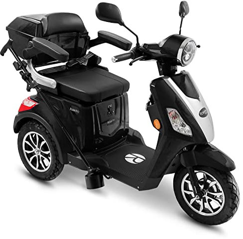 Rolektro E-Trike 25 V.3 Pro Dreirad Schwarz - 1000W Elektromobil - 70km Reichweite - herausnehmbarer Lithium Akku - Seniorenmobil mit Straßenzulassung
