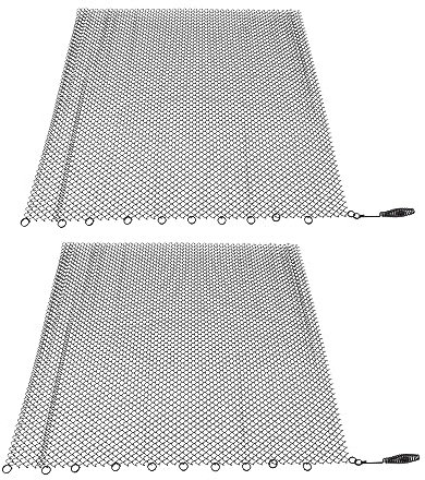 Verdant Touch Paravento per camino, nero, stile moderno, 61 x 61 cm, rete in acciaio, finitura verniciata