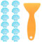Acooruiteng Non Slip Bath Stickers Non Slip Shower Stickers Anti Slip Bath Stickers Self-Adhesive Bath Anti Slip Stickers Non Slip Bathtub Stickers with Scraper for Bathroom Shower Bath Tub Floor12Pcs