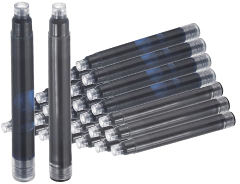PATIKIL 30 Piezas Diámetro Interior De Cartuchos De Tinta Negra/Azul Negro | 2.6mm, Recambios Estándar Internacionales, De Recambios De Tinta Para Pluma Estilográfica, Para Escritura