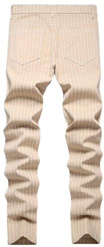 Pantalon chino extensible à coupe ajustée pour homme - Pantalon de travail décontracté - Coupe classique - Résistant aux plis - Pantalon de loisirs léger et confortable - Tendance - Polyvalent