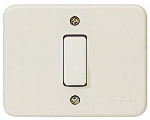 BTicino S1101N Serie Domino Kit Deviatore Unipolare, 6 A, Placca in Resina, 89 x 69 mm, Avorio