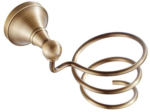 Porta-phon in ottone anticato Supporto a parete per montaggio a soffitto Asciugacapelli Asciugacapelli a spirale Appendiabiti a muro Bagno Rack per camera da letto Hotel Punch Installazione