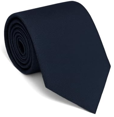 Remo Sartori - Cravatta Lunga Extra Lunga XL in Seta Tinta Unita, Lunghezza da 155 cm a 175 cm, Made In Italy, Uomo (Lunghezza 175 cm, Blu Navy)