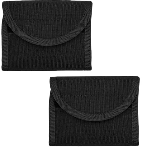 2 stycken bälten handskar, latexhandske engångshandskhållare, dubbla handskar för 5,7 cm supportbälte, svart, En Storlek, Klassisk