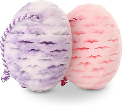 2 Pcs Bath Sponge for Kids Cute Loofah Sponge Reusable Body Sponge Exfoliating Bath Sponges for Women Children Soft Washing Shower Scrubber