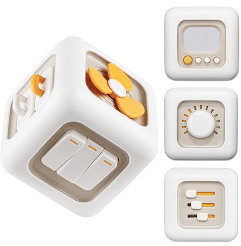 lerrbo Sensorisches Spielzeug für Kleinkind 1-3|Montessori Spielzeug ab 1 Jahr|Reisespielzeug für 12-18 Monate Baby|Beschäftigungswürfel Geburtstagsgeschenk für 1 Jahr alt