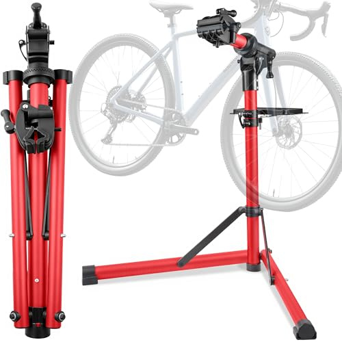Kitvance Heavy Duty E Bike Repair Stand (Max 110 lbs) - Portable Bicycle Stand Maintenance Workstand Aluminum Made For Electric Bikes, Mountain Bike and Road Bike