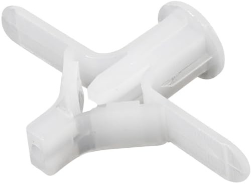 100 tubos de expansión de plástico, tacos de impacto, tacos para cavidades, tacos para clavos, pernos de fijación de pared de plástico sin tornillos para soportes de pared huecos, color blanco B M8 x