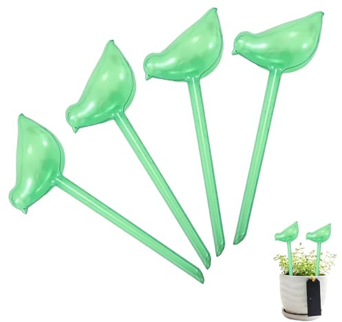 Boule Auto-arrosage, Lot de 4 arroseurs d'oiseaux, dispositif d'arrosage automatique des plantes, système d'irrigation automatique pour plantes d'intérieur et d'extérieur