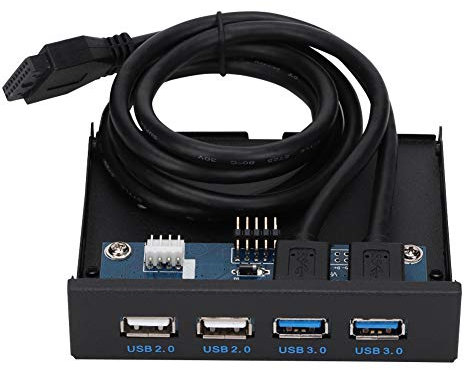 Front Panel USB Hubs, 2 Port USB3.0 + 2 Port USB2.0 HUB Expansion Board, USB Ports Front Panel for Computer Case with 3.5-inch Floppy Drive
