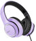 LORELEI X8 Over-Ear-Kopfhörer mit Mikrofon mit 1,45 m verwicklungsfreier Nylonschnur und 3,5-mm-Stecker, leicht, faltbar und tragbar, für Smartphone, Tablet, Computer, MP3/4,（Dunkelviolett）