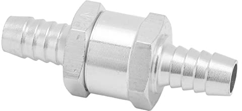 One Way Inline Check Valve Non Return Air Water Gas Kontrollventil Aluminiumlegering för Bränsle Bensin Olja Bensin Vatten (10 mm)