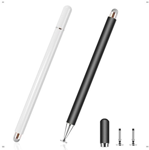 Tablet Stift für Touchscreen, 2-in-1, Universeller Stylus Pen für Alle Touchscreen Geräte, Kompatibel mit Apple, iPhone, iPad, Android, Microsoft, Tablets und Smartphones