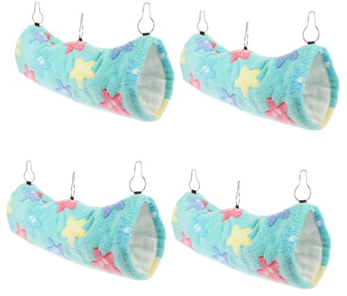 VILLFUL 4 Stück Rattentunnelnest Zubehör Für Etagenbetten Hängenester Für Hamster Frettchen Bettwäsche Käfig Hängematte Hängendes Hamsterspielzeug Igelspielzeug Für Den Käfig Baumwolle