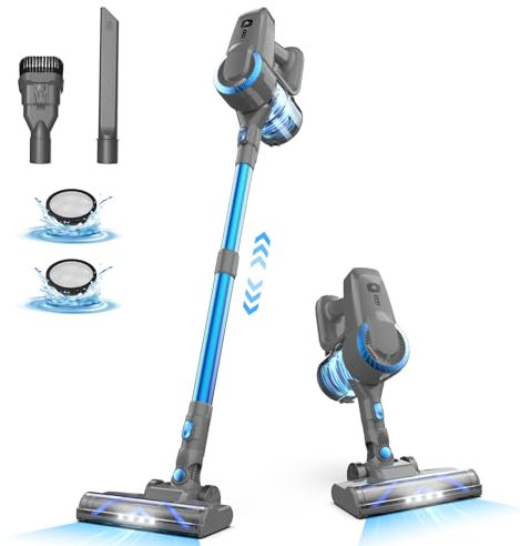 Générique Aspirateur Balai sans Fil 6 en 1 Puissant - 50 Minutes d'Autonomie avec Brosse LED pour Tapis, Sols et Poils d'animaux