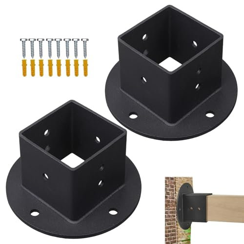 Square Post Base – Supporto per montaggio a flangia a pavimento, cassetta postale, classe di montaggio, base per montaggio a flangia, ad alte prestazioni, base di montaggio per ringhiere, cassetta