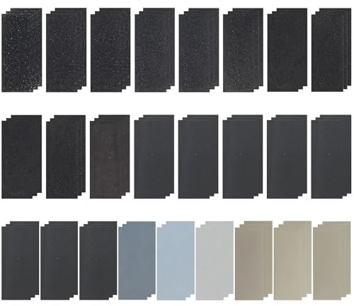 75 Piezas Papel de Lija 25 Tipos de Grano 60 80 100 120 150 180 220 240 280 320 360 400 500 600 800 1000 1200 1500 2000 2500 3000 4000 5000 7000 10000 para Metal Madera Piedra - 9×3,6 Pulgadas
