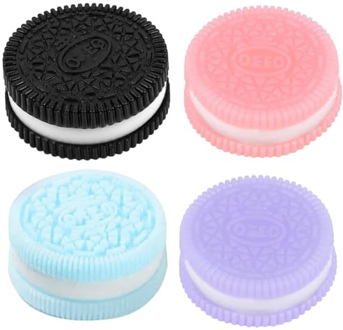 4 Psc Squishy, Fufu Squishy for Teen Multicolor Stress Relief Squishies Biscuit Stress Relief, Desk Accessory for Relieving Anxiety and Stress(15 Used by people over the age of)