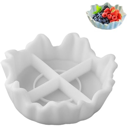 Stampo in silicone per colata 3D, vassoio rotondo in gesso, vassoio in resina epossidica, resina geometrica, realizzato a mano