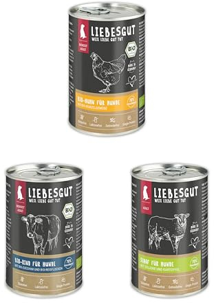 Liebesgut Nourriture bio pour chien adulte 6 x 400 g